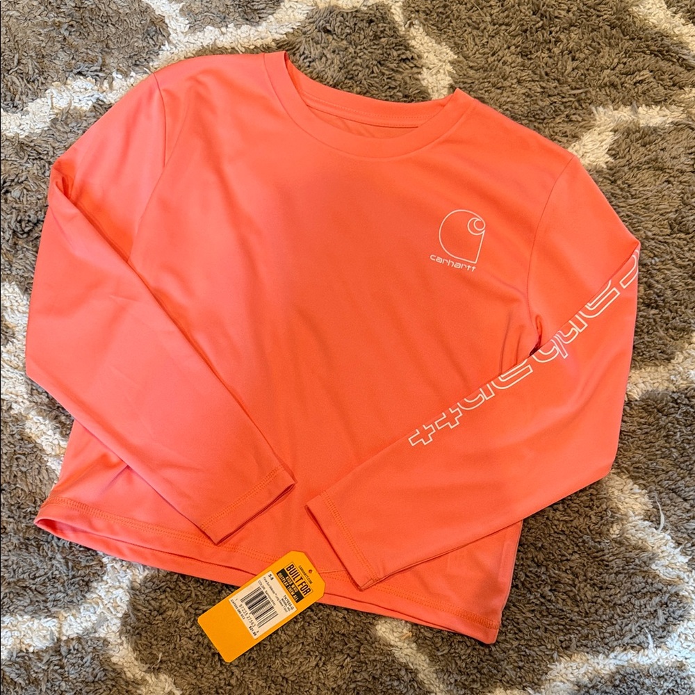 Carhartt Kids Bright Coral Long Sleeve Tee